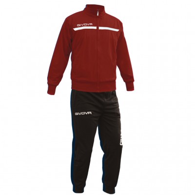 GIVOVA TUTA ONE FULL ZIP TT012 0810 ΜΠΟΡΝΤΟ ΜΑΥΡΟ