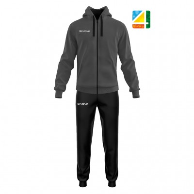 GIVOVA TRACKSUIT KING 4 SEASONS TT014 2310 ΓΚΡΙ ΜΑΥΡΟ