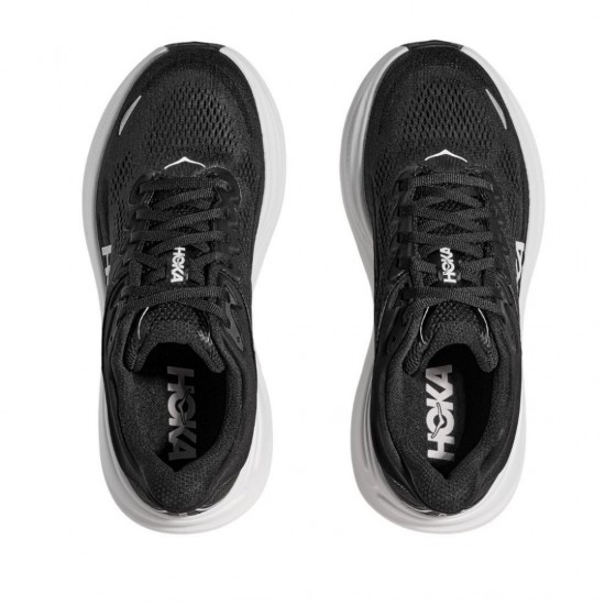 HOKA BONDI 9 1162011 BWHT ΜΑΥΡΟ ΛΕΥΚΟ