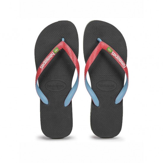 HAVAIANAS BRASIL MIX 4123206 9710 ΜΑΥΡΟ ΚΟΚΚΙΝΟ