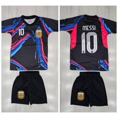 ΡΕΠΛΙΚΑ ΟΜΑΔΩΝ ΠΑΙΔΙΚΟ ΣΕΤ KIDS SET MESSI ARGENTINA ΜΑΥΡΟ ΦΟΥΞΙΑ ΜΠΛΕ