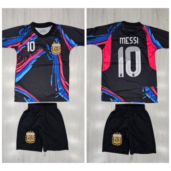 ΡΕΠΛΙΚΑ ΟΜΑΔΩΝ ΠΑΙΔΙΚΟ ΣΕΤ KIDS SET MESSI ARGENTINA ΜΑΥΡΟ ΦΟΥΞΙΑ ΜΠΛΕ