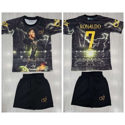 ΡΕΠΛΙΚΑ ΟΜΑΔΩΝ ΠΑΙΔΙΚΟ ΣΕΤ KIDS SET RONALDO ΜΑΥΡΟ