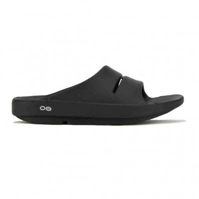 OOFOS OOAHH SLIDE SANDAL 1094264-1100 ΜΑΥΡΟ