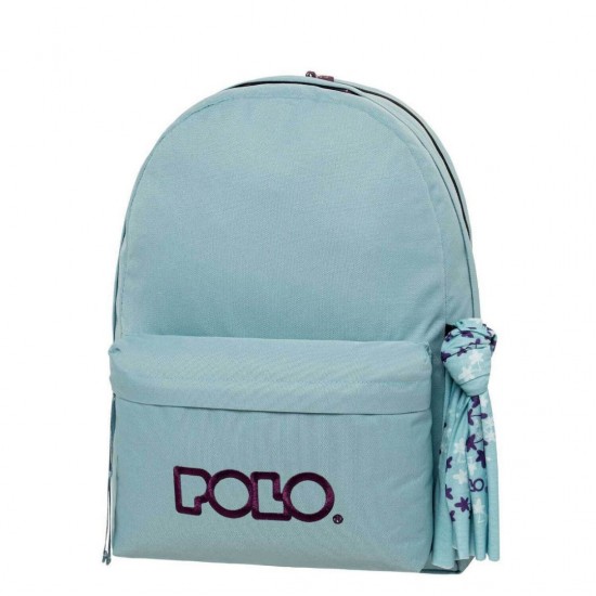 ΣΑΚΙΔΙΟ POLO DOUBLE SCARF 901235 5347 ΓΑΛΑΖΙΟ ΜΩΒ