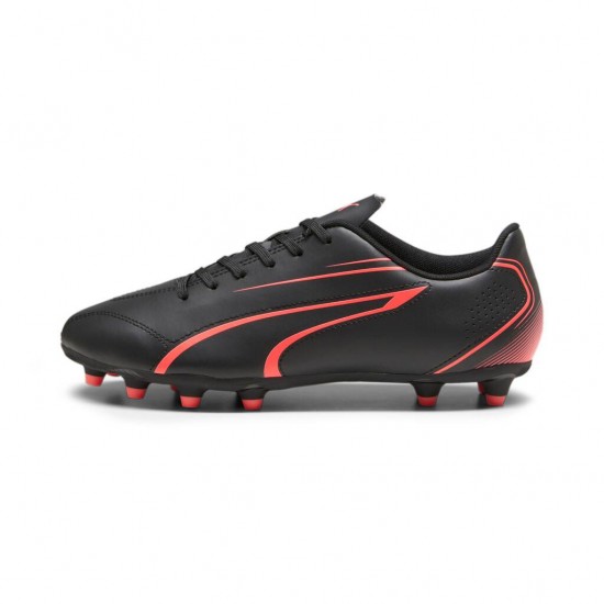 PUMA VITORIA FG/AG 107483 02 ΜΑΥΡΟ ΚΟΚΚΙΝΟ