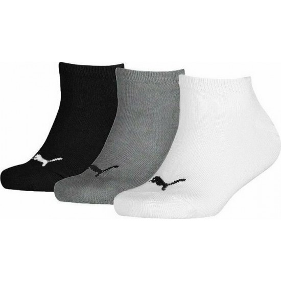 PUMA KIDS PLAIN QUARTER 3P 701233224 803 ΜΑΥΡΟ ΓΚΡΙ ΛΕΥΚΟ