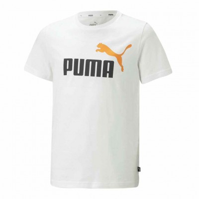 PUMA JR ESS+ 2 COL LOGO TEE B 586985 59 ΛΕΥΚΟ