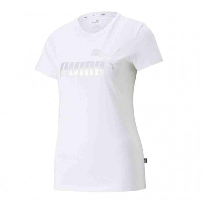 PUMA ESS METALLIC LOGO TEE 848303 02 ΛΕΥΚΟ