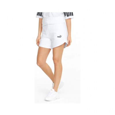 PUMA ESS HIGHT WAIST SHORT TR 848339 02 ΛΕΥΚΟ