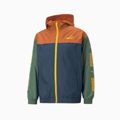 PUMA ESS SOLID WINDBREAKER 670856 64 ΜΠΛΕ ΠΡΑΣΙΝΟ