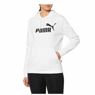 PUMA ESSENTIALS LOGO HOODIE 586788 02 ΛΕΥΚΟ