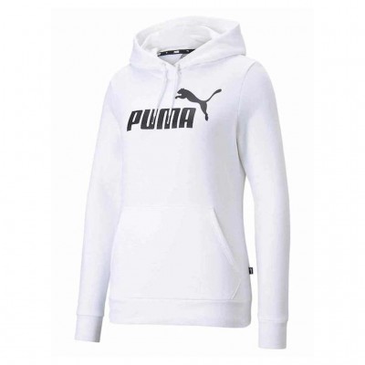 PUMA ESSENTIALS LOGO HOODIE 586788 02 ΛΕΥΚΟ