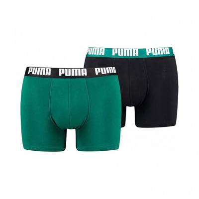 PUMA BASIC BOXER 2PACK 521015001 042 ΠΡΑΣΙΝΟ ΜΑΥΡΟ