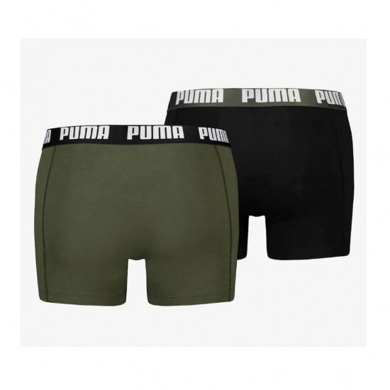 PUMA BASIC BOXER 2PACK 521015001 040 ΧΑΚΙ ΜΑΥΡΟ