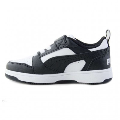 PUMA REBOUND V6 Lo AC + PS 397419 01 ΛΕΥΚΟ ΜΑΥΡΟ