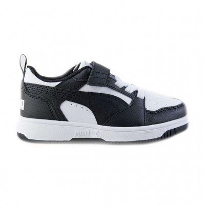 PUMA REBOUND V6 Lo AC + PS 397419 01 ΛΕΥΚΟ ΜΑΥΡΟ