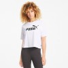 PUMA ESS CROPPED LOGO TEE 586866 02 ΛΕΥΚΟ