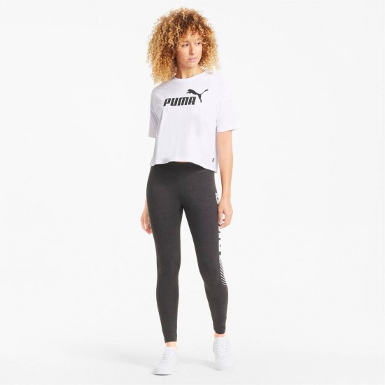 PUMA ESS CROPPED LOGO TEE 586866 02 ΛΕΥΚΟ