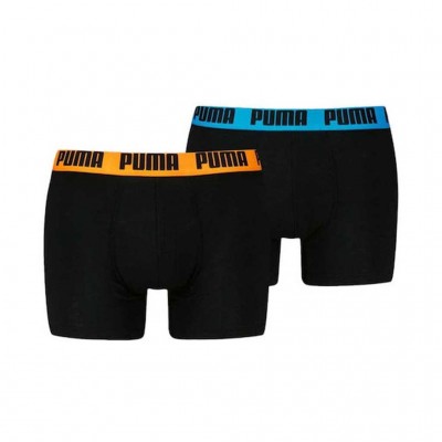 PUMA BASIC BOXER 2PACK 701226387 009 ΜΑΥΡΟ ΠΟΡΤΟΚΑΛΙ ΡΟΥΑ