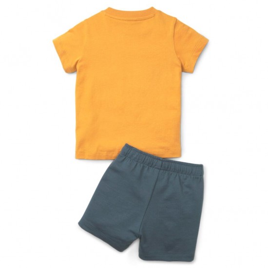 PUMA MINICATS TEE & SHORTS SET B 845839 30 ΠΟΡΤΟΚΑΛΙ ΓΚΡΙ