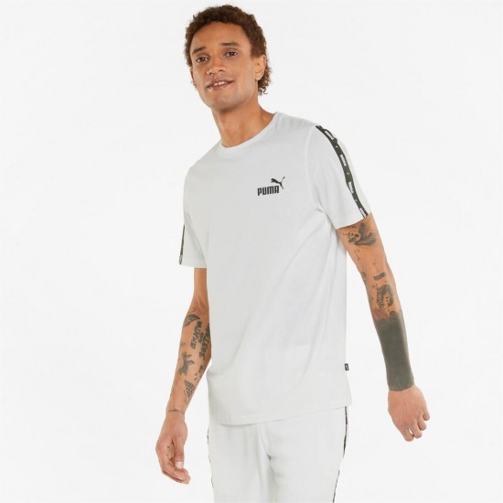 PUMA ESS TAPE TEE 847382 02 ΛΕΥΚΟ