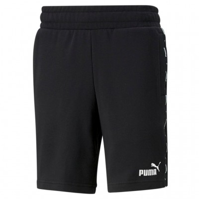 PUMA ESS +TAPE SHORTS 9 847387 01 ΜΑΥΡΟ