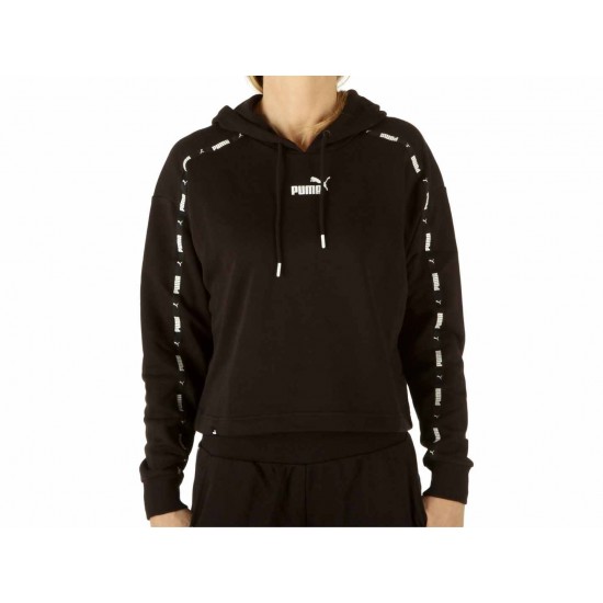 PUMA POWER TAPE CROPPED HOODIE 848431 01 ΜΑΥΡΟ PUMA POWER TAPE CROPPED HOODIE 848431 01 ΜΑΥΡΟ