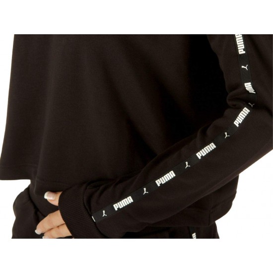 PUMA POWER TAPE CROPPED HOODIE 848431 01 ΜΑΥΡΟ PUMA POWER TAPE CROPPED HOODIE 848431 01 ΜΑΥΡΟ