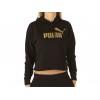 PUMA ESS METALLIC LOGO HOODIE TR 848305 01 ΜΑΥΡΟ