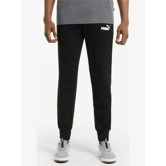 PUMA ESS LOGO M PANTS 586716 01 ΜΑΥΡΟ