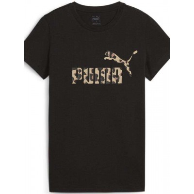 PUMA ESS ANIMA TEE 679784 01 ΜΑΥΡΟ