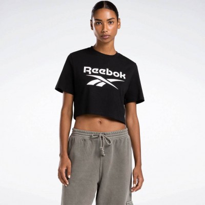 REEBOK IDENTITY CROP TOP 100034775 ΜΑΥΡΟ