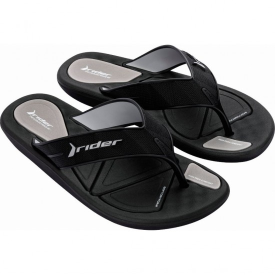RIDER FLIP FLOPS 25001 BD266 ΜΑΥΡΟ ΓΚΡΙ