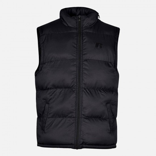 RUSSELL PADDED GILET A2709-2 099 ΜΑΥΡΟ