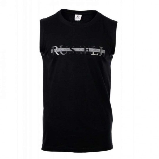 RUSSELL SLEEVELESS SHIRT A25-052-1 099 ΜΑΥΡΟ 