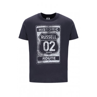 RUSSELL RYLAN CREWNECK T SHIRT A4047-1 155 ΜΠΛΕ