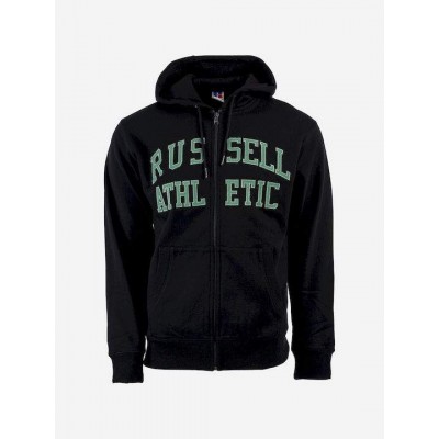 RUSSELL ZIP THROUGH HOODY E24-635-2 099 ΜΑΥΡΟ