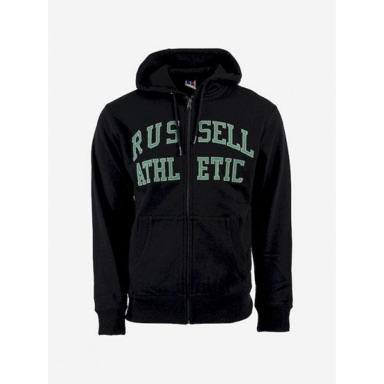 RUSSELL ZIP THROUGH HOODY E24-635-2 099 ΜΑΥΡΟ