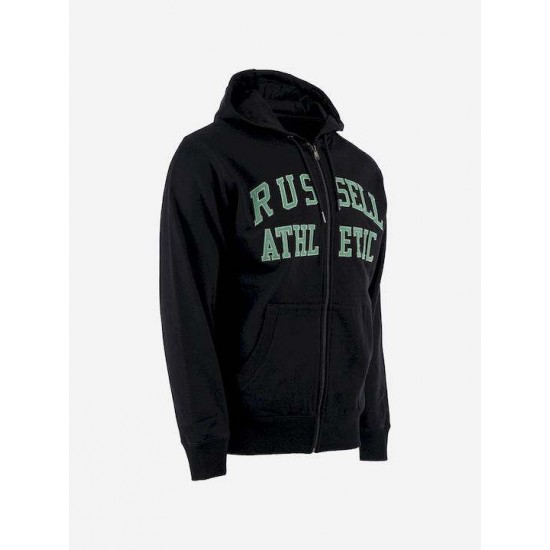RUSSELL ZIP THROUGH HOODY E24-635-2 099 ΜΑΥΡΟ