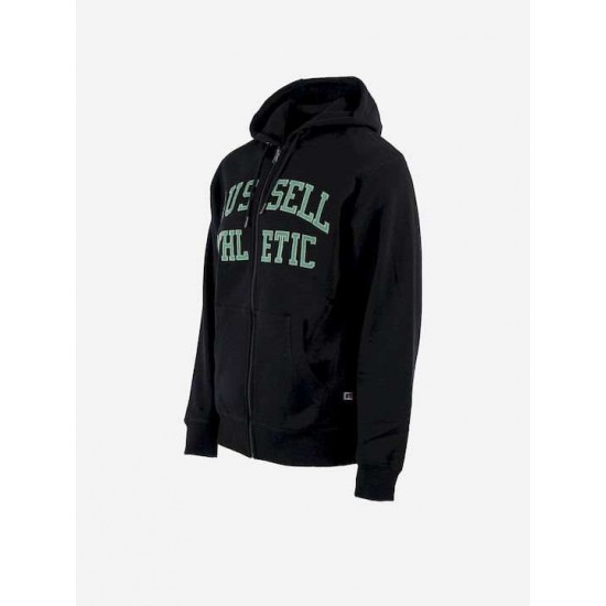 RUSSELL ZIP THROUGH HOODY E24-635-2 099 ΜΑΥΡΟ