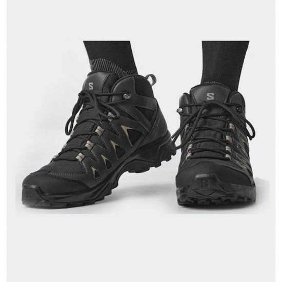 SALOMON X BRAZE MID GTX GORE-TEX 471748 ΜΑΥΡΟ ΜΠΕΖ