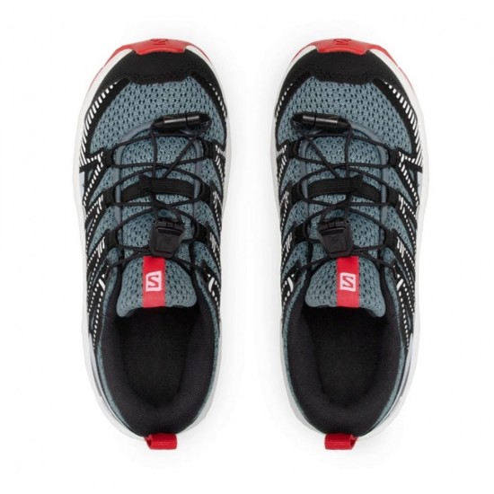 SALOMON XA PRO V8 J L41613700 ΓΚΡΙ ΚΟΚΚΙΝΟ