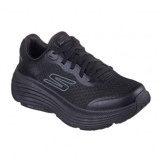SKECHERS ENGINEERED MESH LACE UP 129470 BBK ΜΑΥΡΟ