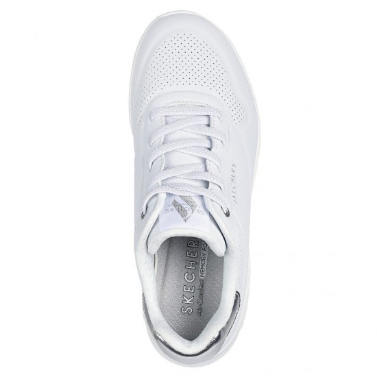 SKECHERS UNO-SHIMMER AWAY W 155196 WSK ΛΕΥΚΟ ΑΣΗΜΙ