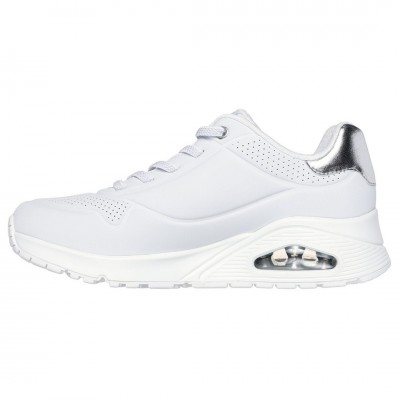 SKECHERS UNO-SHIMMER AWAY W 155196 WSK ΛΕΥΚΟ ΑΣΗΜΙ