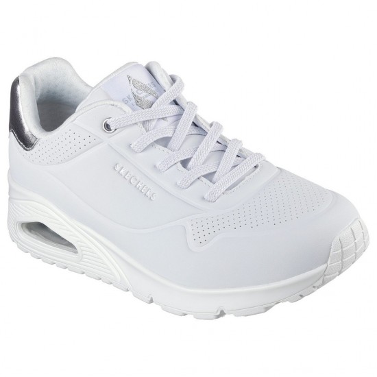 SKECHERS UNO-SHIMMER AWAY W 155196 WSK ΛΕΥΚΟ ΑΣΗΜΙ