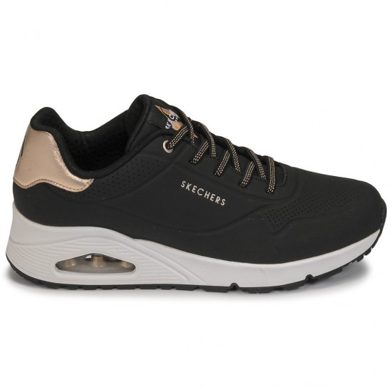 SKECHERS UNO SHIMMER AWAY 155196 BLK ΜΑΥΡΟ