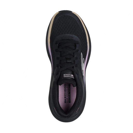 SKECHERS ENGINEERED MESH LACE UP 129470 BKPK ΜΑΥΡΟ ΡΟΖ