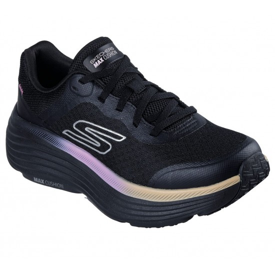 SKECHERS ENGINEERED MESH LACE UP 129470 BKPK ΜΑΥΡΟ ΡΟΖ